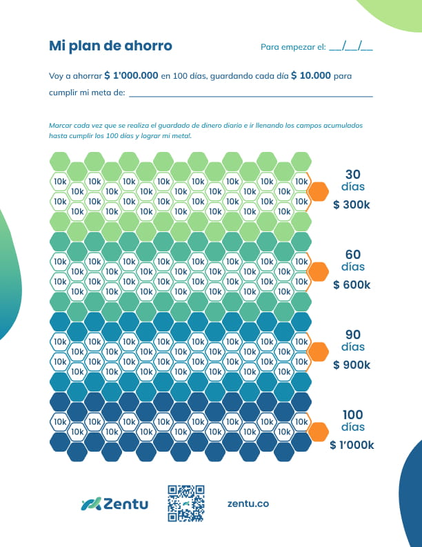 Plantilla de ahorro